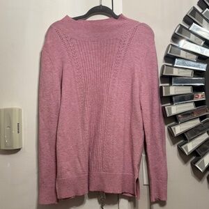 Pink Patterned Lightweight Sweater Size L